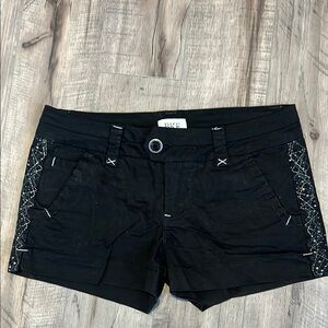 BKE Black Jean Shorts with Glamorous Sparkle
